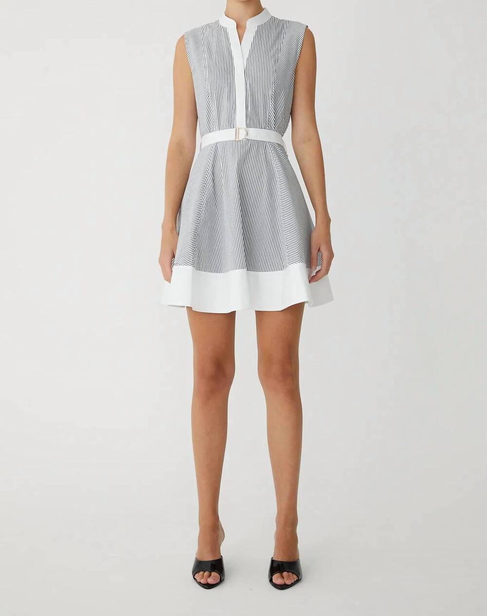 NEW JS71 candace dress in black/white stripe